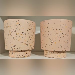 Capra Designs Banjo Planter x2 Salt Terrazzo Pink